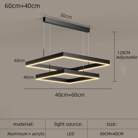 Modern Round LED Ring Chandelier for Living and Dining Room - Hans Lumiere