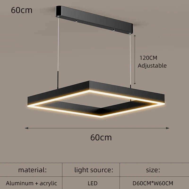 Modern Round LED Ring Chandelier for Living and Dining Room - Hans Lumiere