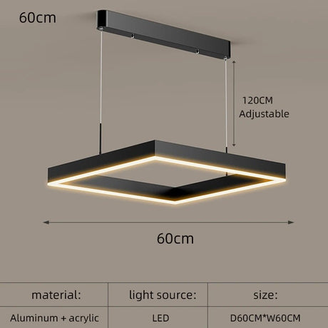 Modern Round LED Ring Chandelier for Living and Dining Room - Hans Lumiere