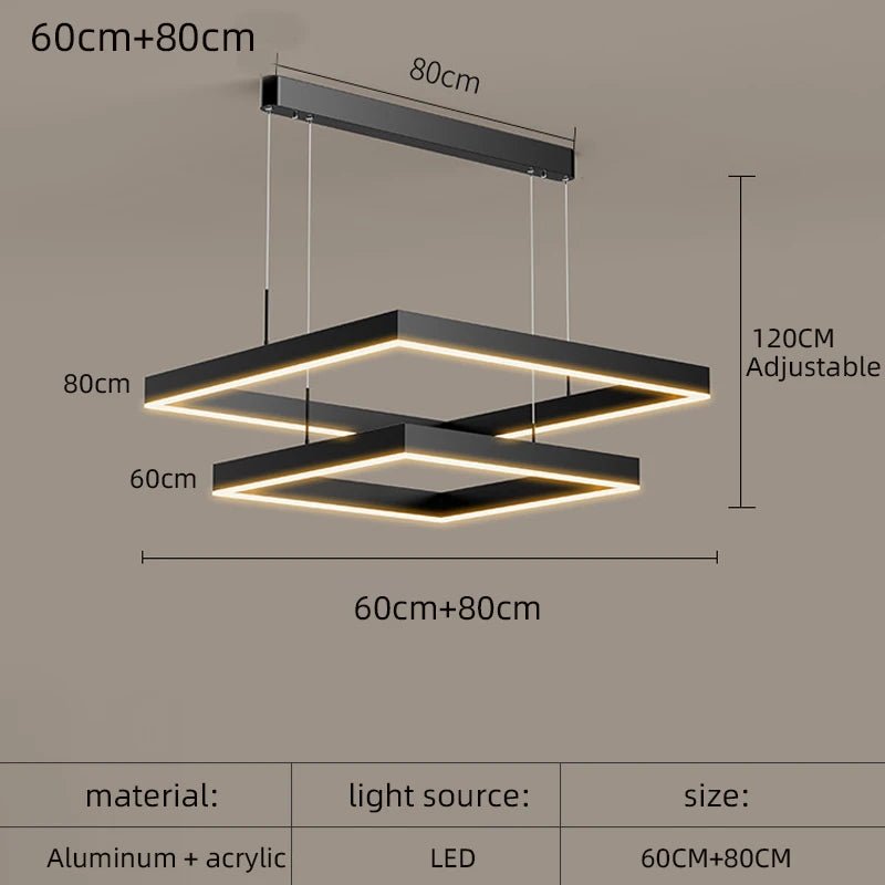 Modern Round LED Ring Chandelier for Living and Dining Room - Hans Lumiere