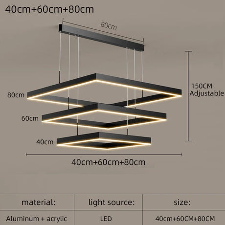 Modern Round LED Ring Chandelier for Living and Dining Room - Hans Lumiere