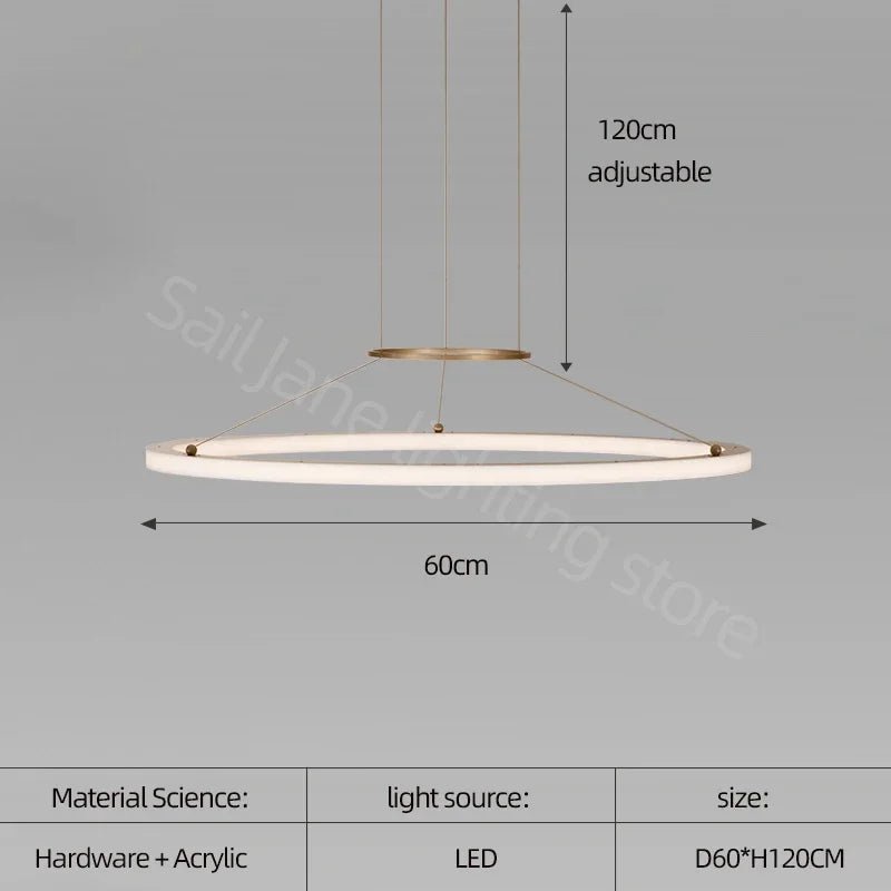Modern Round Restaurant Chandelier - Hans Lumiere