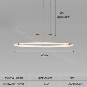 Modern Round Restaurant Chandelier - Hans Lumiere