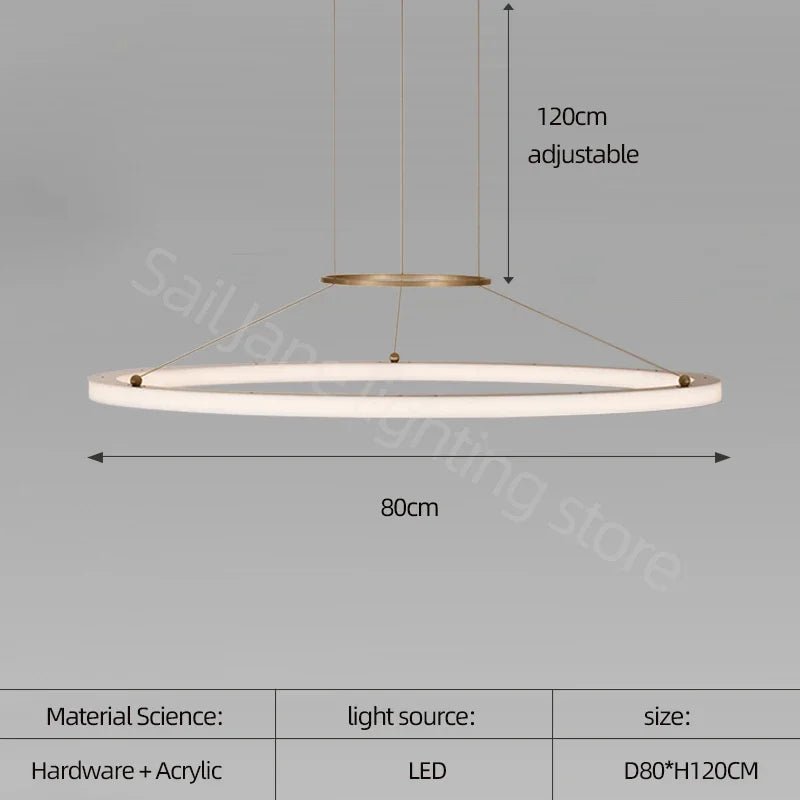 Modern Round Restaurant Chandelier - Hans Lumiere
