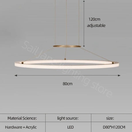 Modern Round Restaurant Chandelier - Hans Lumiere