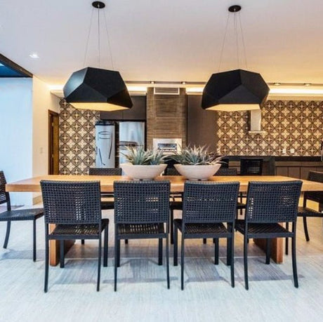 Modern Sample Faceted Wood Pendant Light - Hans Lumiere