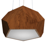Modern Sample Faceted Wood Pendant Light - Hans Lumiere