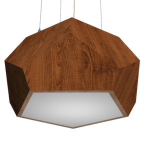 Modern Sample Faceted Wood Pendant Light - Hans Lumiere