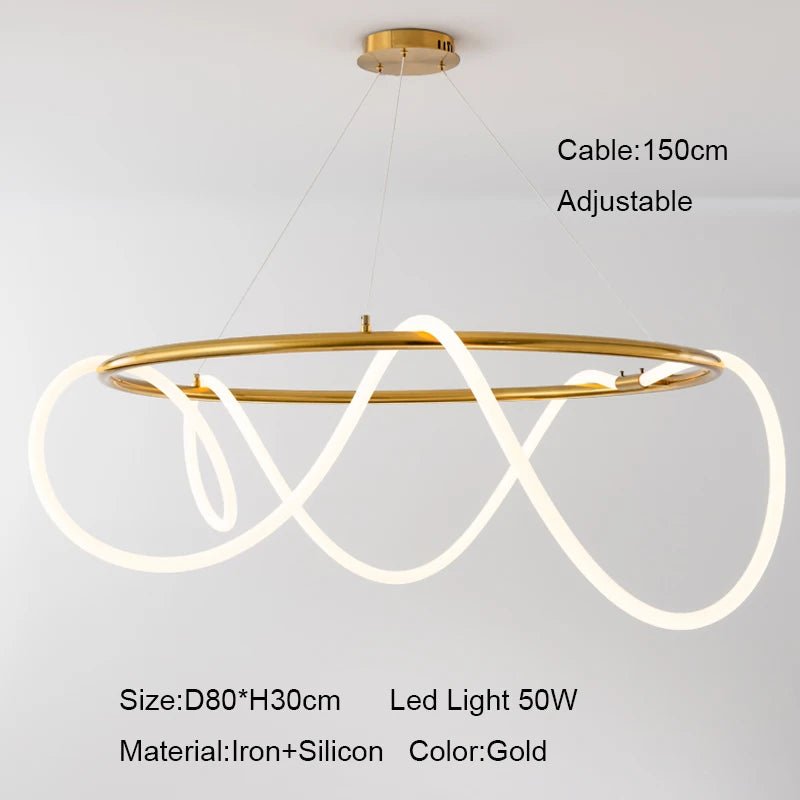 Modern Silicon Led Ceiling Chandelier - Hans Lumiere