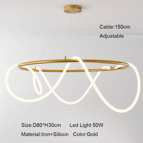 Modern Silicon Led Ceiling Chandelier - Hans Lumiere