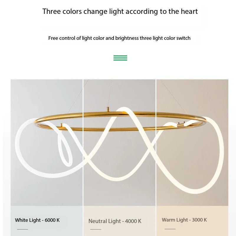 Modern Silicon Led Ceiling Chandelier - Hans Lumiere