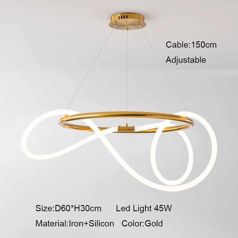Modern Silicon Led Ceiling Chandelier - Hans Lumiere