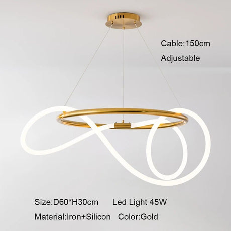 Modern Silicon Led Ceiling Chandelier - Hans Lumiere