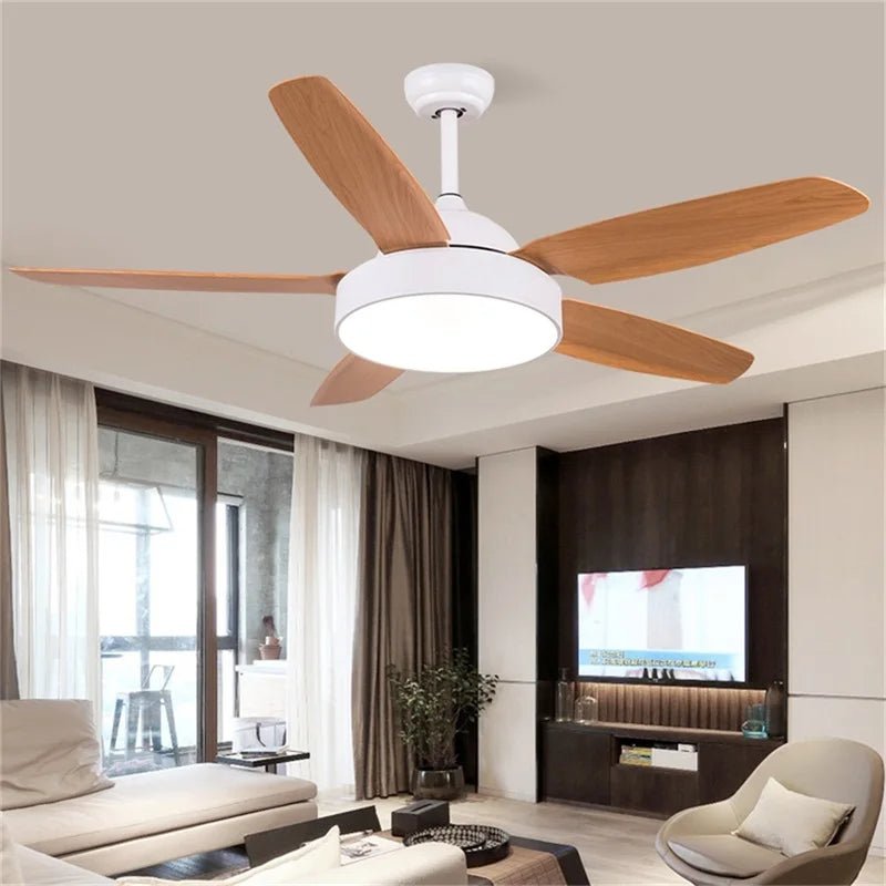 Modern Simple Ceiling Fan Light With Remote Control - Hans Lumiere