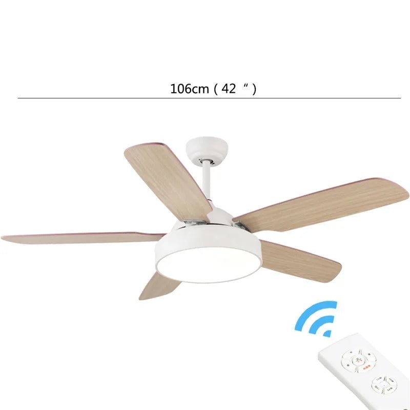 Modern Simple Ceiling Fan Light With Remote Control - Hans Lumiere