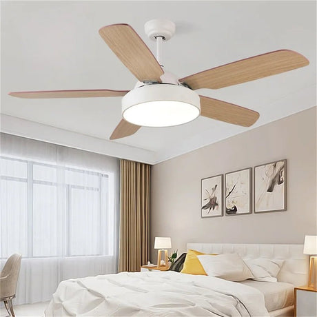Modern Simple Ceiling Fan Light With Remote Control - Hans Lumiere