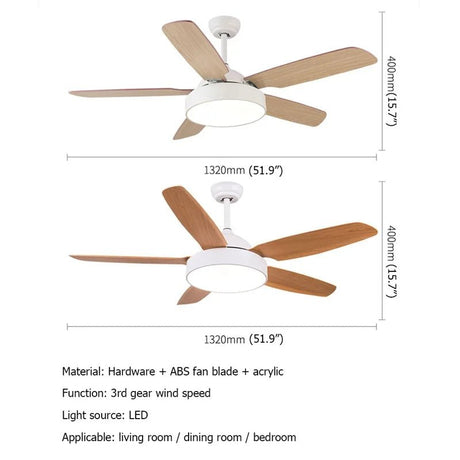 Modern Simple Ceiling Fan Light With Remote Control - Hans Lumiere
