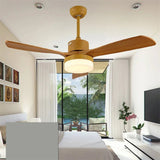 Modern Simple LED Wood Ceiling Fan With Remote Control - Hans Lumiere