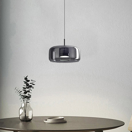 Modern Smoky Grey Glass Chandelier Pendant Light - Hans Lumiere