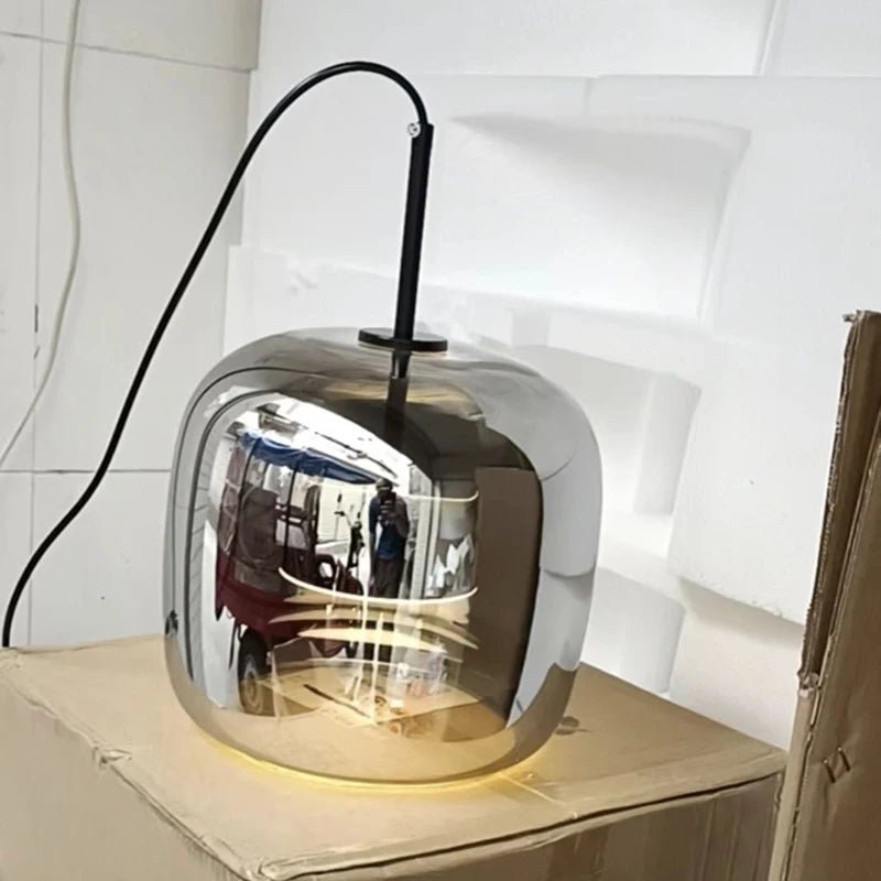 Modern Smoky Grey Glass Chandelier Pendant Light - Hans Lumiere