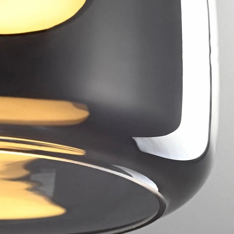 Modern Smoky Grey Glass Chandelier Pendant Light - Hans Lumiere