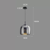 Modern Smoky Grey Glass Chandelier Pendant Light - Hans Lumiere