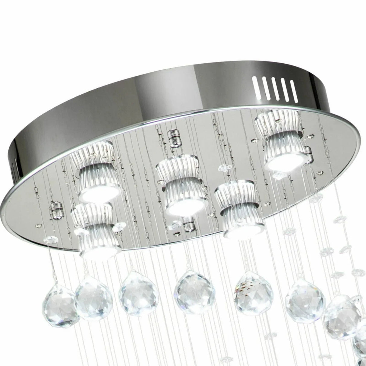Modern Spiral Lighting Drop Chandelier Crystal Pendant Lamp - Hans Lumiere