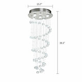 Modern Spiral Lighting Drop Chandelier Crystal Pendant Lamp - Hans Lumiere