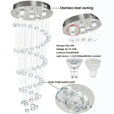 Modern Spiral Lighting Drop Chandelier Crystal Pendant Lamp - Hans Lumiere