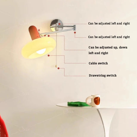 Modern Stretch Rocker Arm LED Wall Lamp - Hans Lumiere