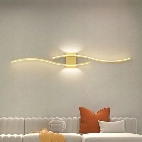 Modern Strip Black White Gold Decorative LED Wall Lamp - Hans Lumiere