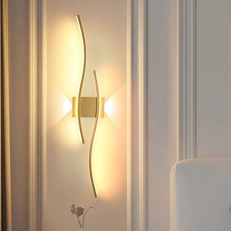 Modern Strip Black White Gold Decorative LED Wall Lamp - Hans Lumiere