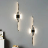 Modern Strip Black White Gold Decorative LED Wall Lamp - Hans Lumiere