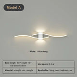 Modern Strip Black White Gold Decorative LED Wall Lamp - Hans Lumiere