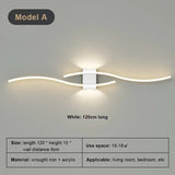Modern Strip Black White Gold Decorative LED Wall Lamp - Hans Lumiere