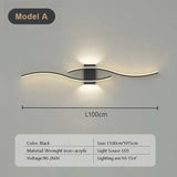 Modern Strip Black White Gold Decorative LED Wall Lamp - Hans Lumiere