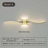 Modern Strip Black White Gold Decorative LED Wall Lamp - Hans Lumiere