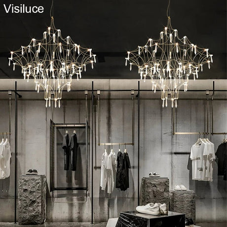 Modern Suspension Light Luster Firefly Crystal Chandelier - Hans Lumiere