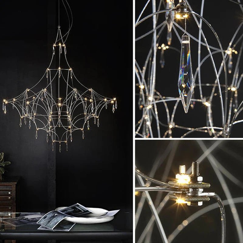 Modern Suspension Light Luster Firefly Crystal Chandelier - Hans Lumiere