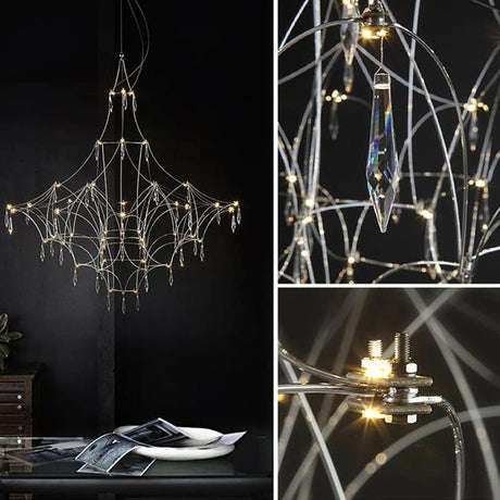 Modern Suspension Light Luster Firefly Crystal Chandelier - Hans Lumiere