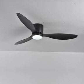 Modern White Ceiling Fan With LED Light And Remote Control - Hans Lumiere
