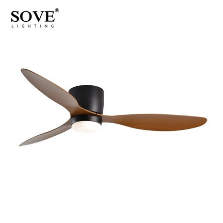 Modern White Ceiling Fan With LED Light And Remote Control - Hans Lumiere