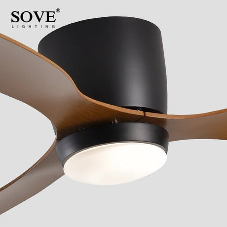 Modern White Ceiling Fan With LED Light And Remote Control - Hans Lumiere