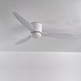 Modern White Ceiling Fan With LED Light And Remote Control - Hans Lumiere
