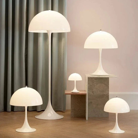 Modern White Mushroom Floor Light - Hans Lumiere