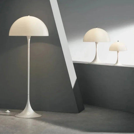 Modern White Mushroom Floor Light - Hans Lumiere