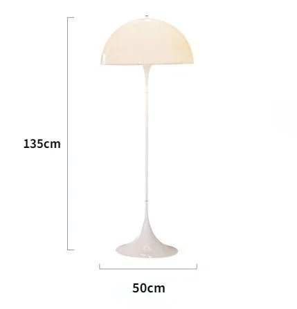 Modern White Mushroom Floor Light - Hans Lumiere