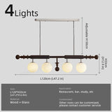 Modern Wood and Glass Pendant Light for Kitchen Island and Dining Room - Hans Lumiere
