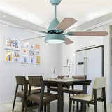 Modern Wood Blade Ceiling Fan With Light And Remote Control - Hans Lumiere