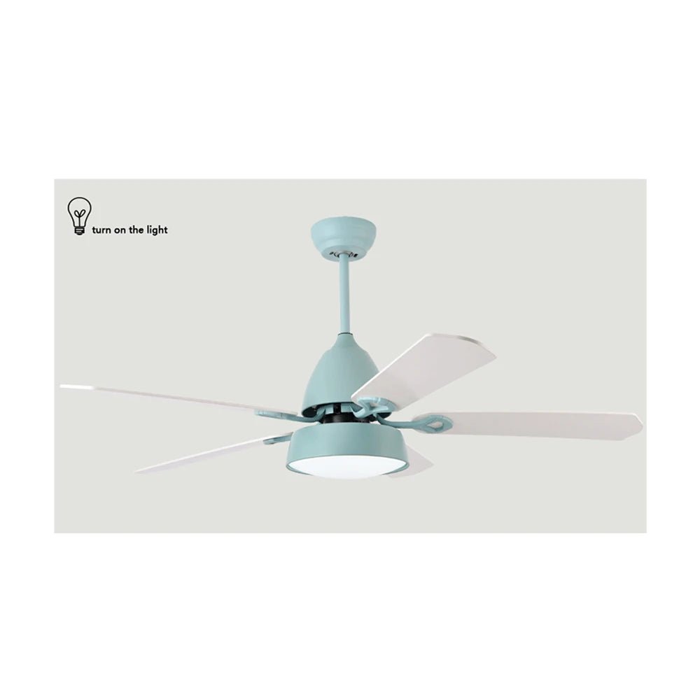 Modern Wood Blade Ceiling Fan With Light And Remote Control - Hans Lumiere